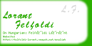 lorant felfoldi business card